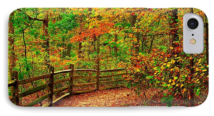 Autumn Landscapes iPhone 8 Case featuring the photograph Autumn Bend - Allaire State Park by Angie Tirado