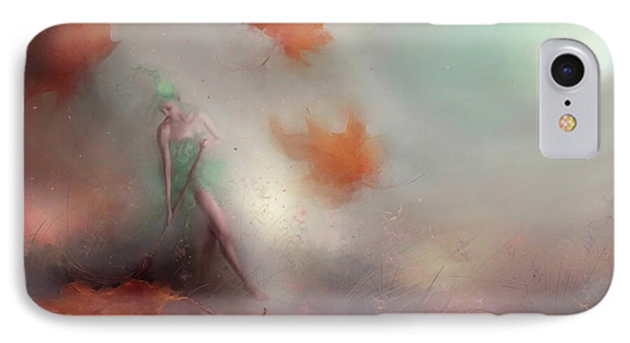 Fairy iPhone 8 Case featuring the painting Autumn Leaves by Joe Gilronan