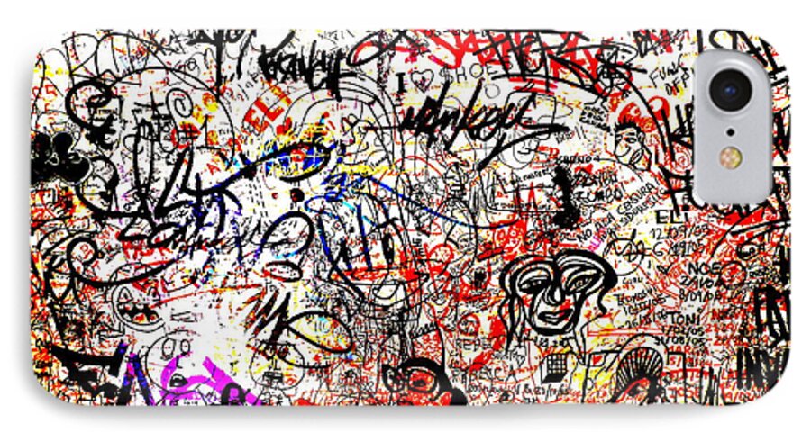 Graffiti iPhone 8 Case featuring the photograph Barcelona Graffiti Heaven by Funkpix Photo Hunter