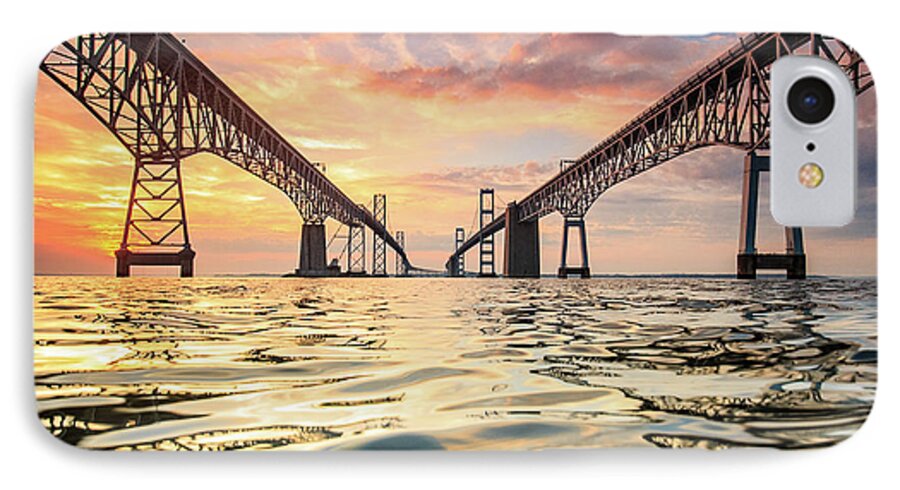 Bay Bridge iPhone 8 Case featuring the photograph Bay Bridge Impression by Jennifer Casey