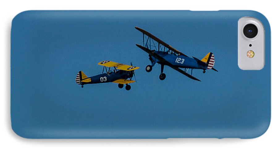 Bealeton iPhone 8 Case featuring the photograph BiPlanes Near Collision 5x7 by Leah Palmer