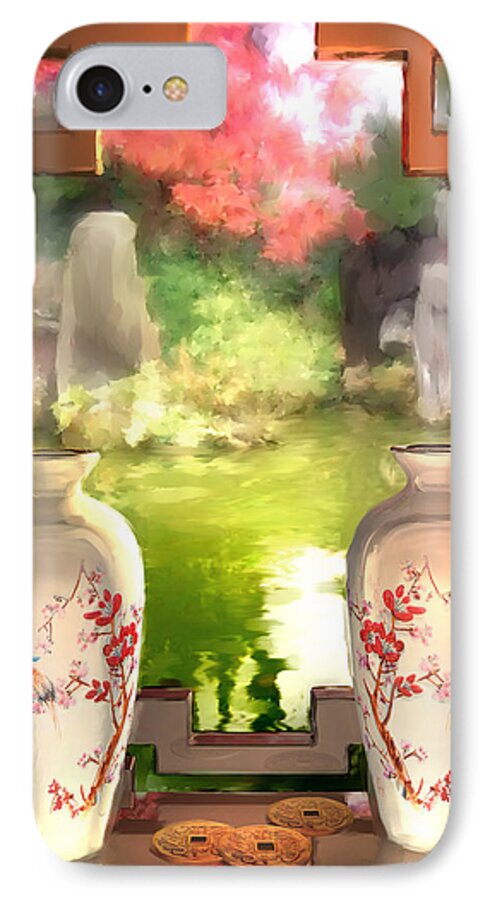 Chinese iPhone 8 Case featuring the painting Blossoms and Vases by Joel Payne