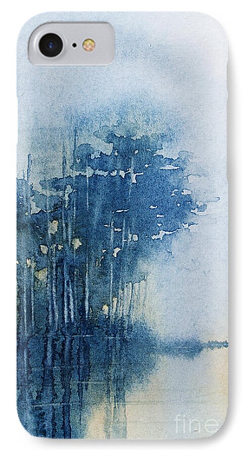 Blue Evening iPhone 8 Case featuring the painting Blue Evening by Rebecca Davis
