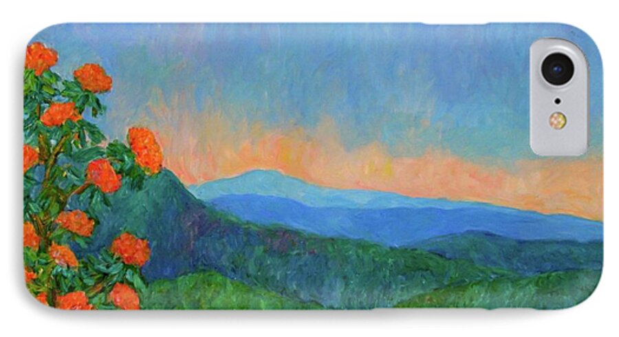 Kendall Kessler iPhone 8 Case featuring the painting Blue Ridge Morning by Kendall Kessler