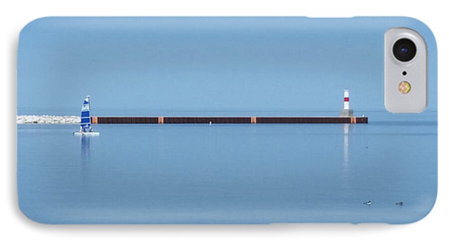 Petoskey iPhone 8 Case featuring the photograph Blue Waters Sailing by Wendy Shoults