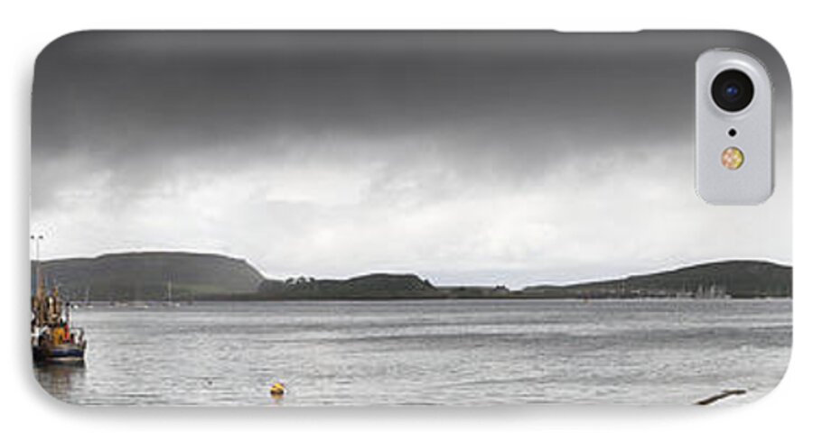 Moored iPhone 8 Case featuring the photograph Boats Moored In The Harbor Oban by John Short