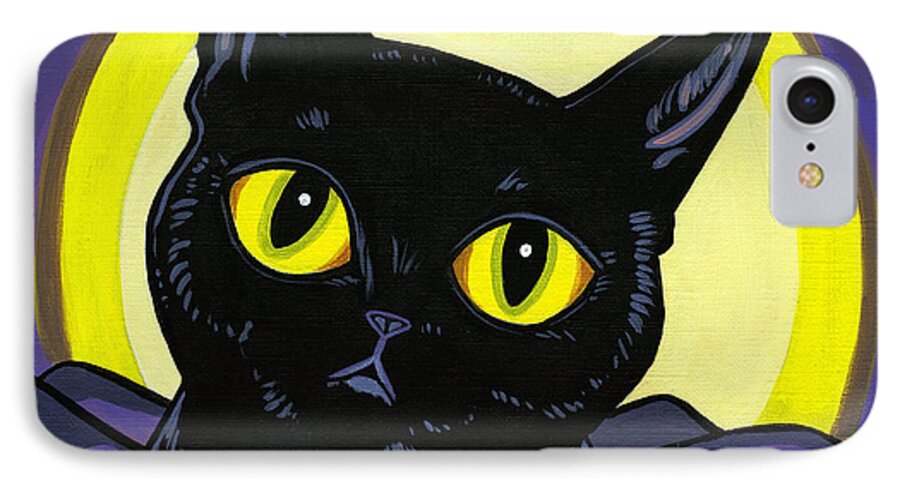 Cat iPhone 8 Case featuring the painting Bombay Moon by Leanne Wilkes
