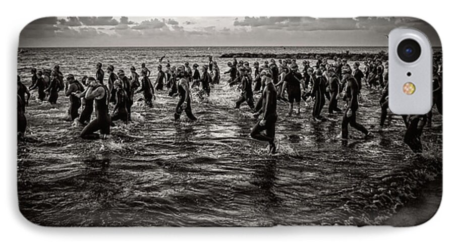 Landscape iPhone 8 Case featuring the photograph Bone Island Triathletes by Joe Shrader