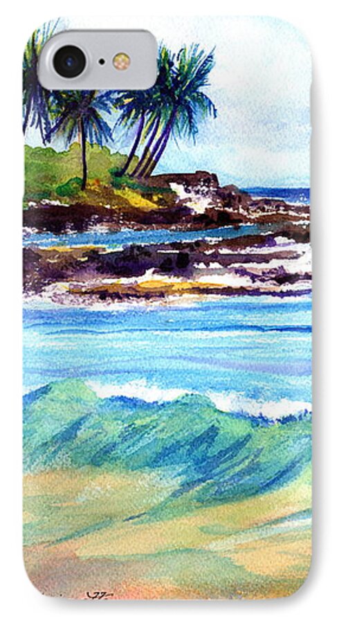 Brennecke's Beach iPhone 8 Case featuring the painting Brennecke's Beach by Marionette Taboniar