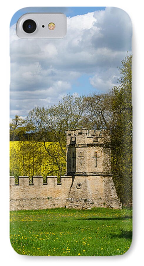 Stone Wall iPhone 8 Case featuring the photograph Burghley House Fortifications by Shanna Hyatt