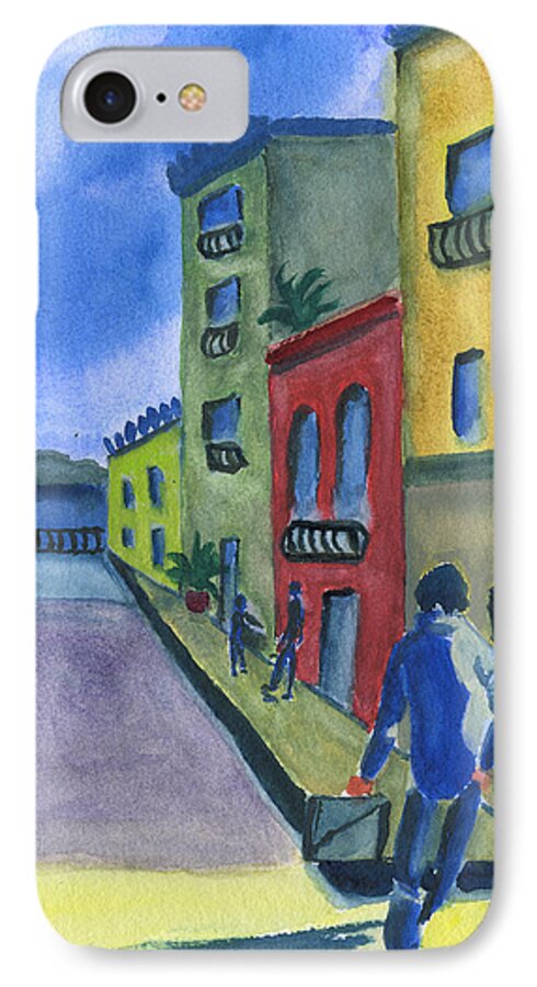 Business In Old San Juan iPhone 8 Case featuring the painting Business In Old San Juan by Frank Bright
