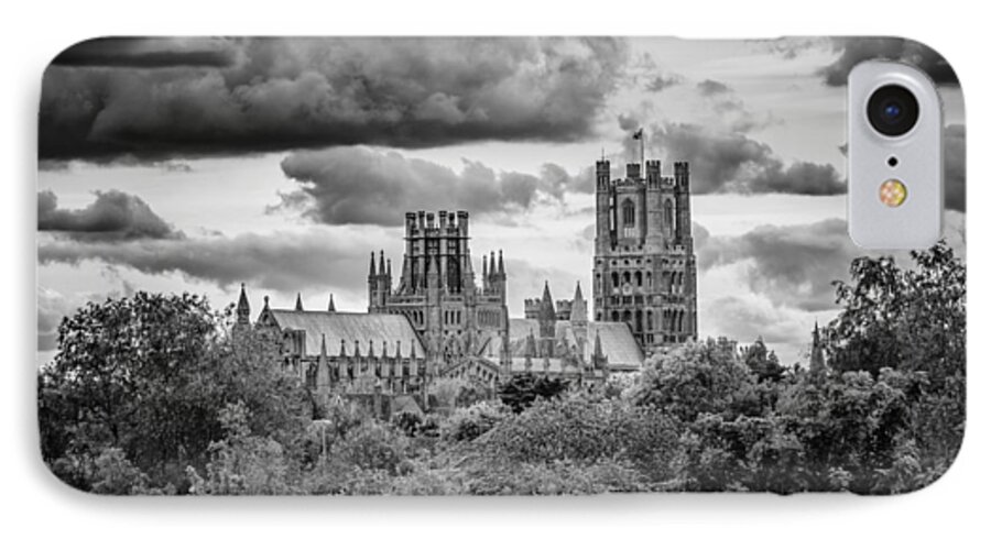 Black And White iPhone 8 Case featuring the photograph Cathedral from the north-east by James Billings