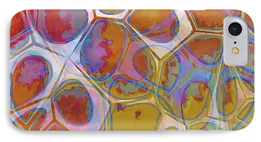 Painting iPhone 8 Case featuring the painting Cell Abstract 14 by Edward Fielding