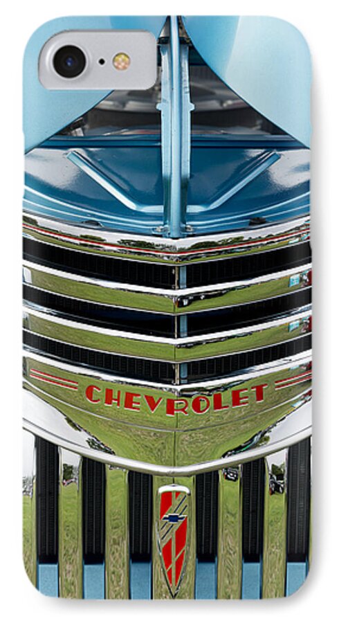 Grill iPhone 8 Case featuring the photograph Chevrolet Smile by Bob VonDrachek