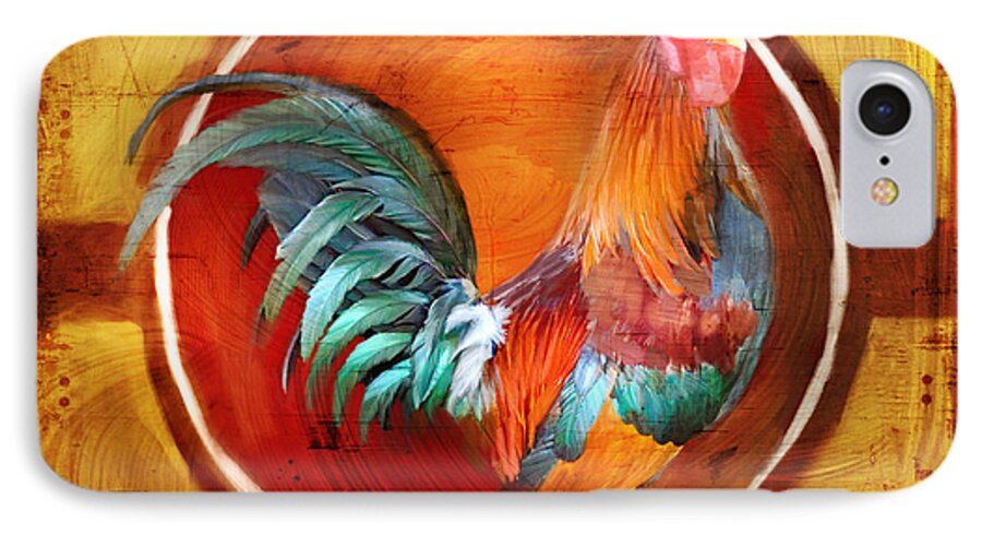 Rooster iPhone 8 Case featuring the digital art Chicken Little by Joel Payne