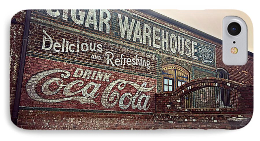 Building iPhone 8 Case featuring the photograph Cigar Warehouse Greenville SC by Kathy Barney