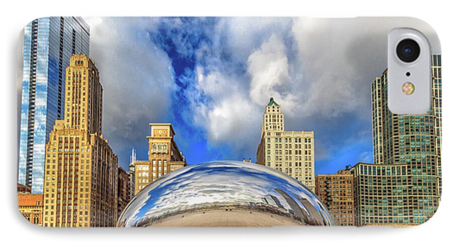 Bean iPhone 8 Case featuring the photograph Cloud Gate @ Millenium Park Chicago by Peter Ciro