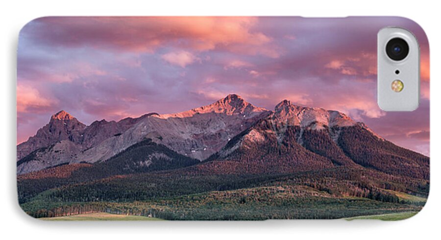 Sunset iPhone 8 Case featuring the photograph Clouds Over Hayden At Sunset by Denise Bush