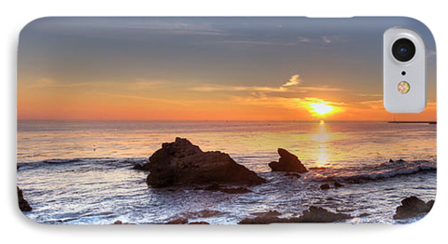 Corona Del Mar iPhone 8 Case featuring the photograph Corona Del Mar Sunset Panorama by Eddie Yerkish
