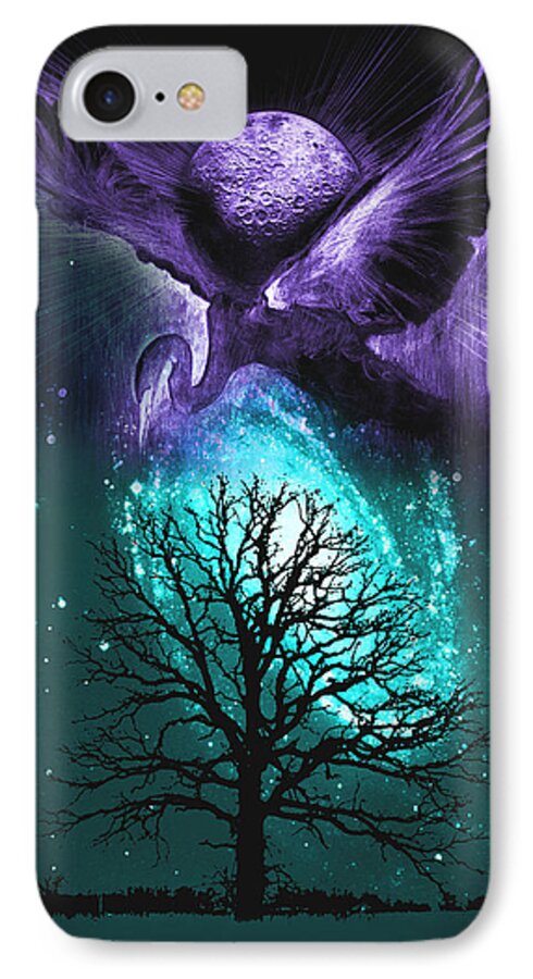 Heron iPhone 8 Case featuring the painting Cosmos by Ragen Mendenhall