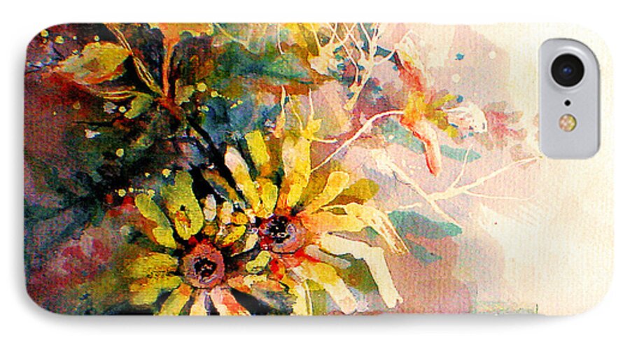 Flowers iPhone 8 Case featuring the painting Daisy Day by Linda Shackelford