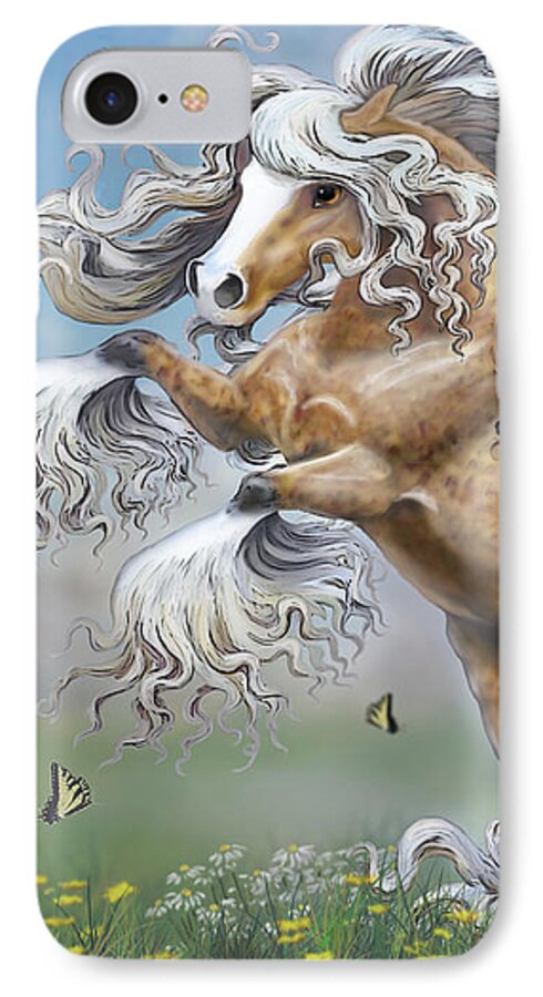 Digital Art iPhone 8 Case featuring the digital art Dancing With Butterflies by Barbara Hymer