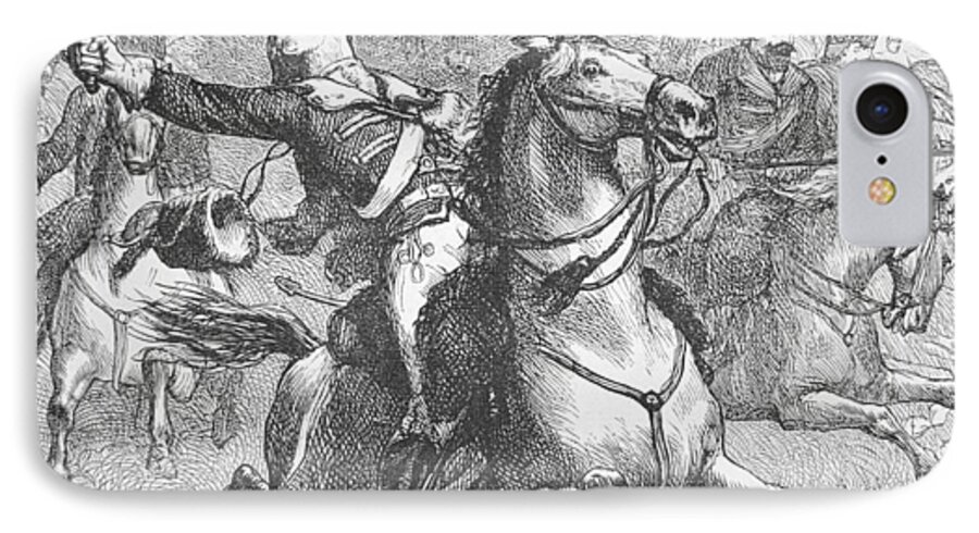 Pulaski iPhone 8 Case featuring the drawing Death of Count Casimir Pulaski by American School