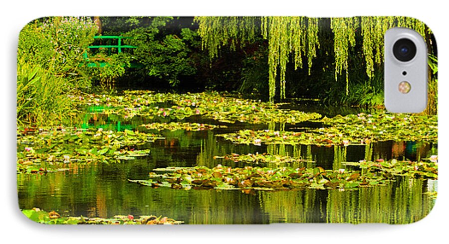 Water iPhone 8 Case featuring the photograph Digital Paining of Monet's Water Garden by Mary Jane Armstrong