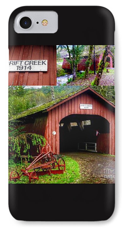 Drift Creek Covered Bridge iPhone 8 Case featuring the photograph Drift Creek Covered Bridge by Susan Garren
