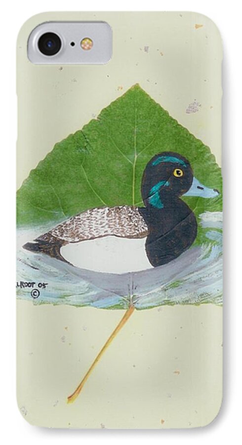 Wildlife iPhone 8 Case featuring the painting Duck on pond #2 by Ralph Root
