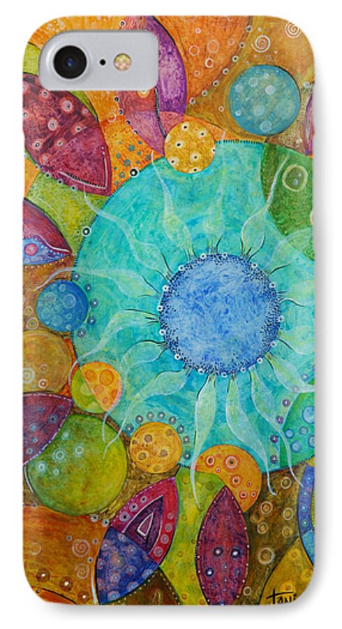 Contemporary iPhone 8 Case featuring the painting Effervescent by Tanielle Childers