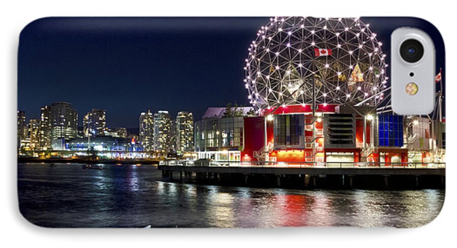 Science World iPhone 8 Case featuring the photograph Evening by Science World Vancouver by Maria Janicki