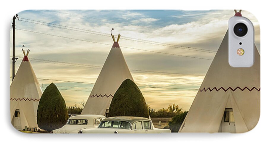 Route 66 iPhone 8 Case featuring the photograph Ever Sleep in a Wigwam? by Cheri Randolph