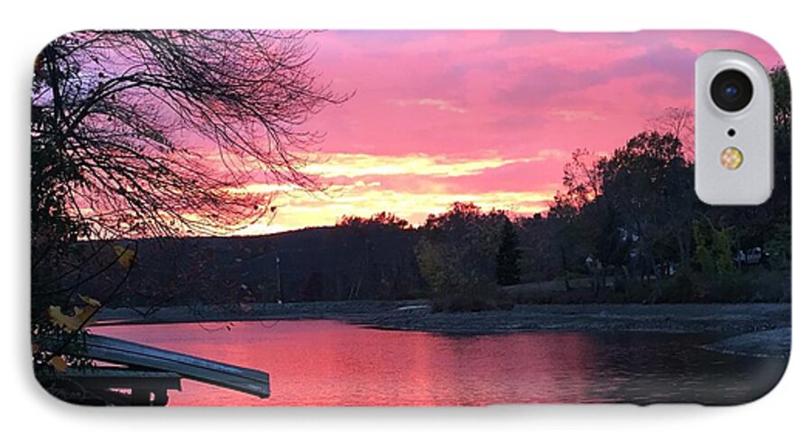 Sky iPhone 8 Case featuring the photograph Fall Sunset on the Lake by Jason Nicholas