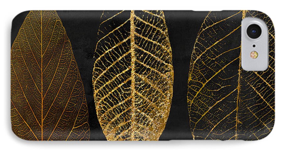 Leaf iPhone 8 Case featuring the painting Fallen Gold II Autumn Leaves by Mindy Sommers