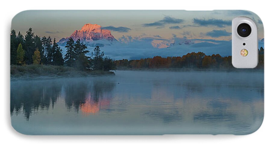 Oxbow Bend iPhone 8 Case featuring the photograph First Light Of Dawn by Yeates Photography