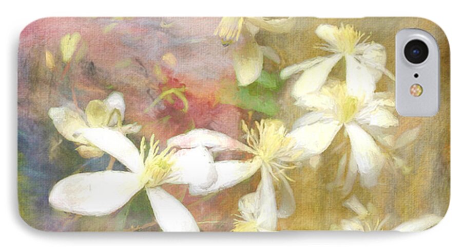 Flowers iPhone 8 Case featuring the digital art Floating Petals by Colleen Taylor