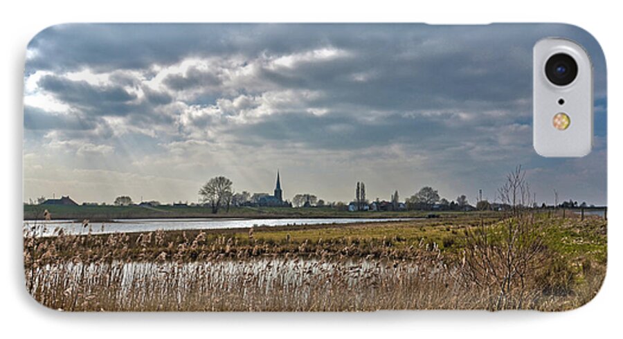 Landscape iPhone 8 Case featuring the photograph Floodplains near Culemborg by Frans Blok