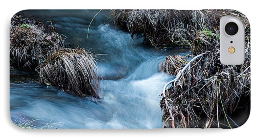 Water iPhone 8 Case featuring the photograph Flowing Creek by Wendy Carrington
