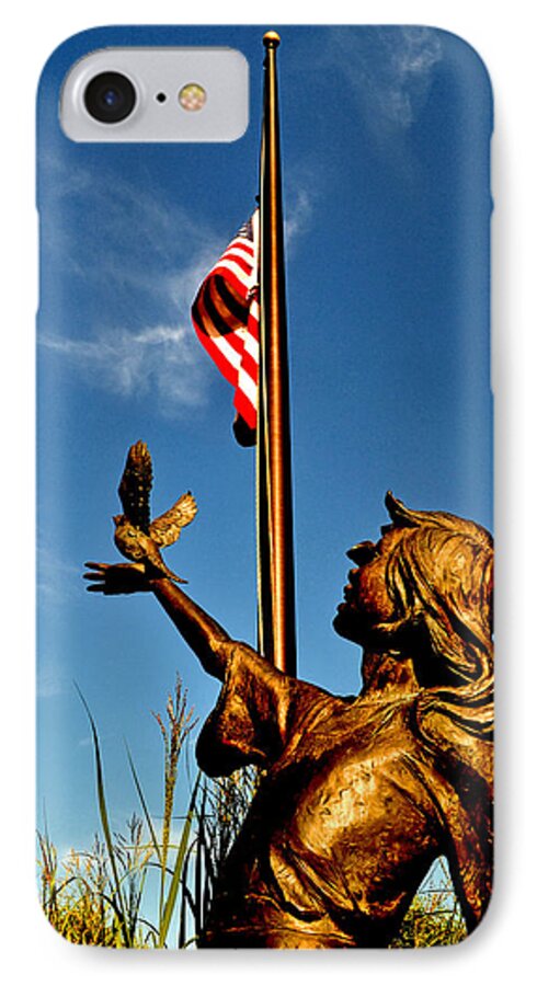 Flag iPhone 8 Case featuring the photograph For Our Fallen by George Bostian