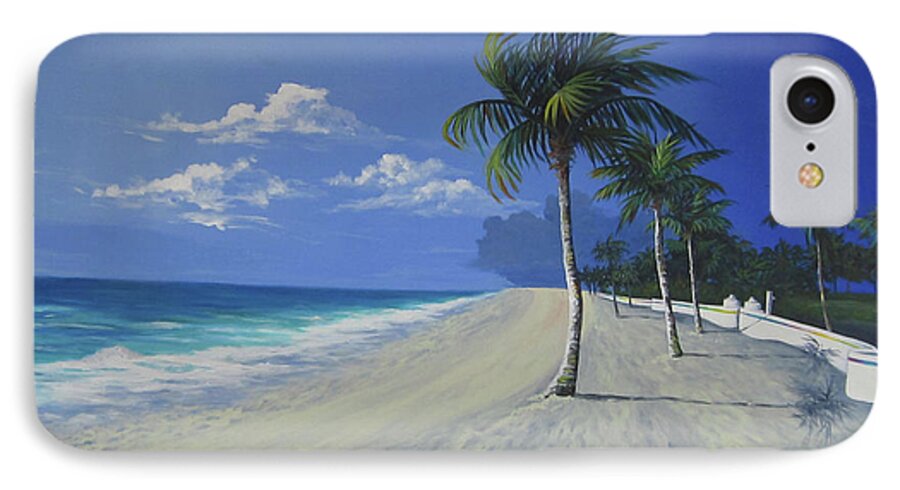 Fort Lauderdale iPhone 8 Case featuring the painting Fort Lauderdale Beach by Anne Marie Brown