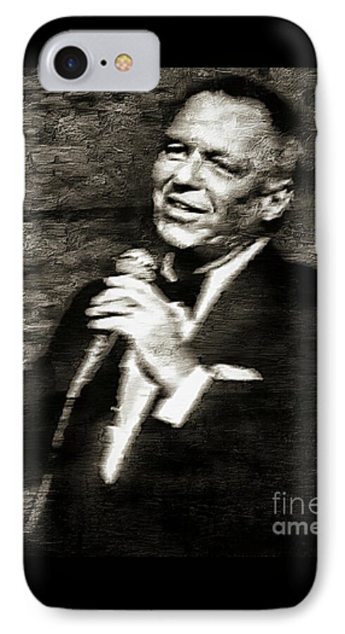Frank Sinatra iPhone 8 Case featuring the painting Frank Sinatra - by Ian Gledhill