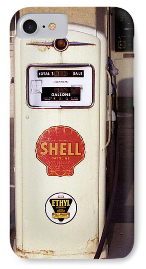 Antique iPhone 8 Case featuring the photograph Gas Pump by Michael Peychich