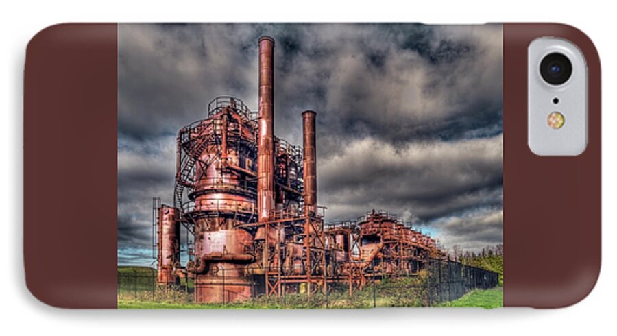Scene iPhone 8 Case featuring the photograph Gas Works Park - Seattle by Greg Sigrist
