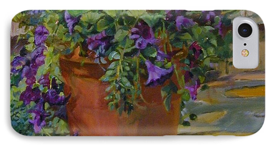 Flower iPhone 8 Case featuring the painting Geraniums by Michael McDougall
