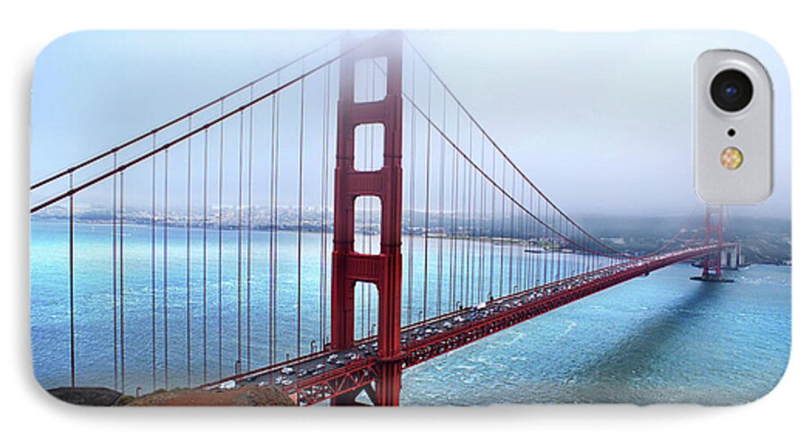 San Francisco iPhone 8 Case featuring the photograph Golden Gate Bridge by Abram House