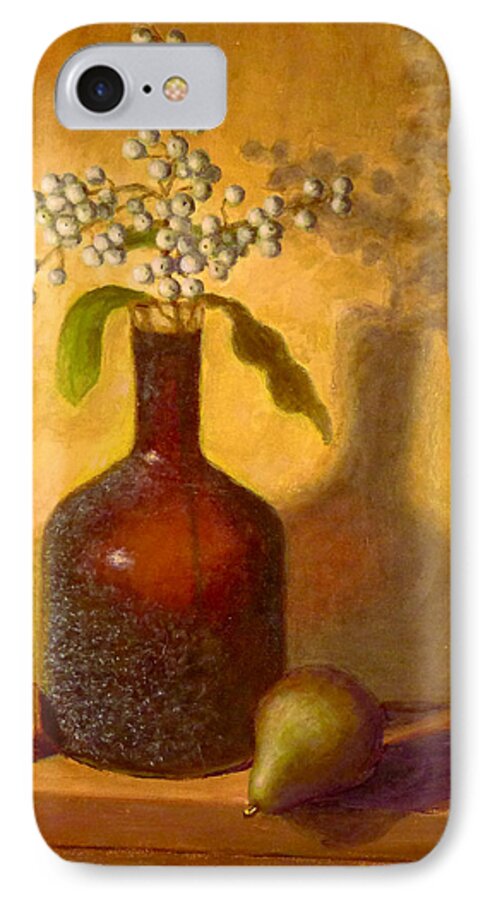 Gold iPhone 8 Case featuring the painting Golden Still Life by Joe Bergholm