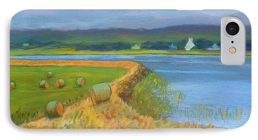 Pastels iPhone 8 Case featuring the pastel Hay along the Annapolis by Rae Smith PAC