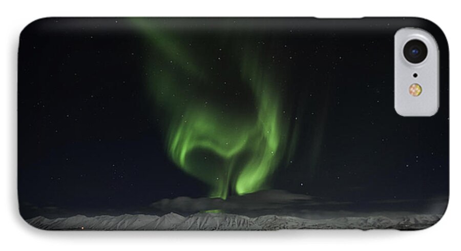 Aurora iPhone 8 Case featuring the photograph Heart Of Northern Lights by Frodi Brinks