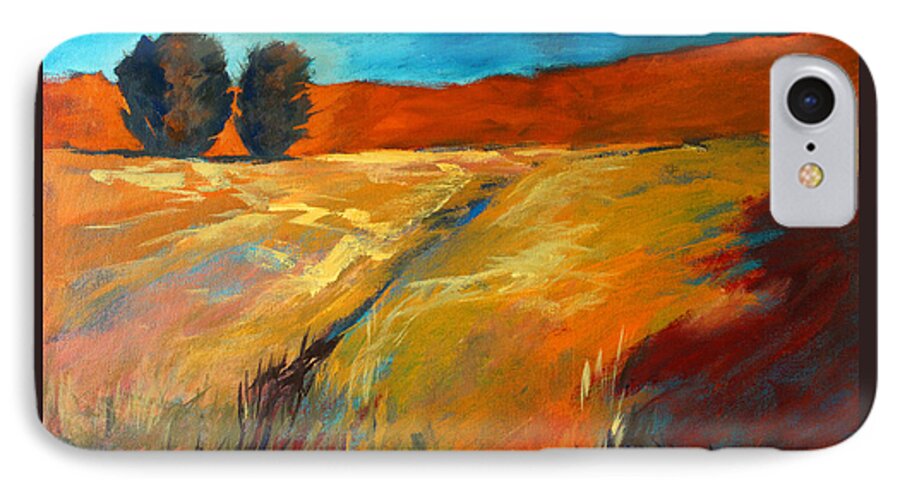 Oregon Landscape Painting iPhone 8 Case featuring the painting High Desert by Nancy Merkle